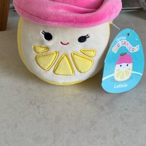 Squishmallows “Leticia” Pink and Yellow Stuffed Animals, Scented